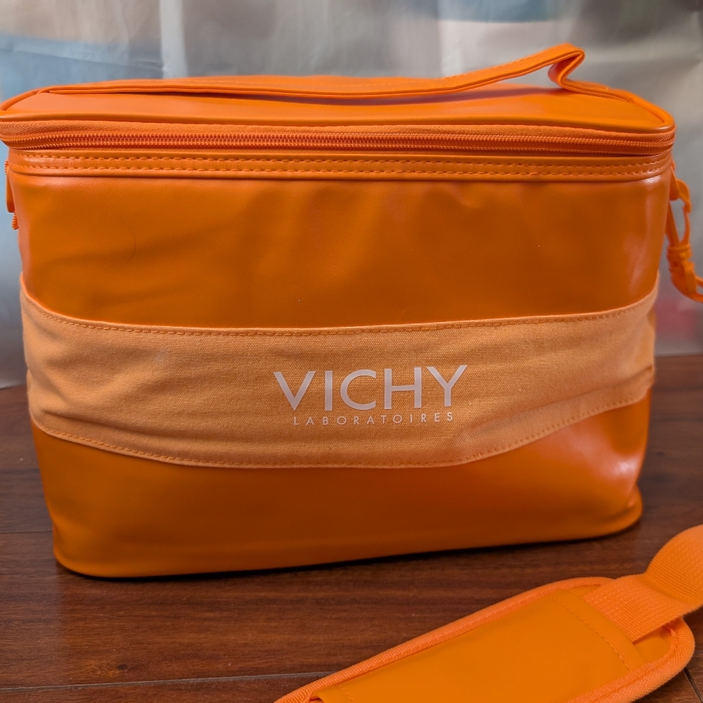 Brand New Vichy Orange Cooler Bag With Long Strap